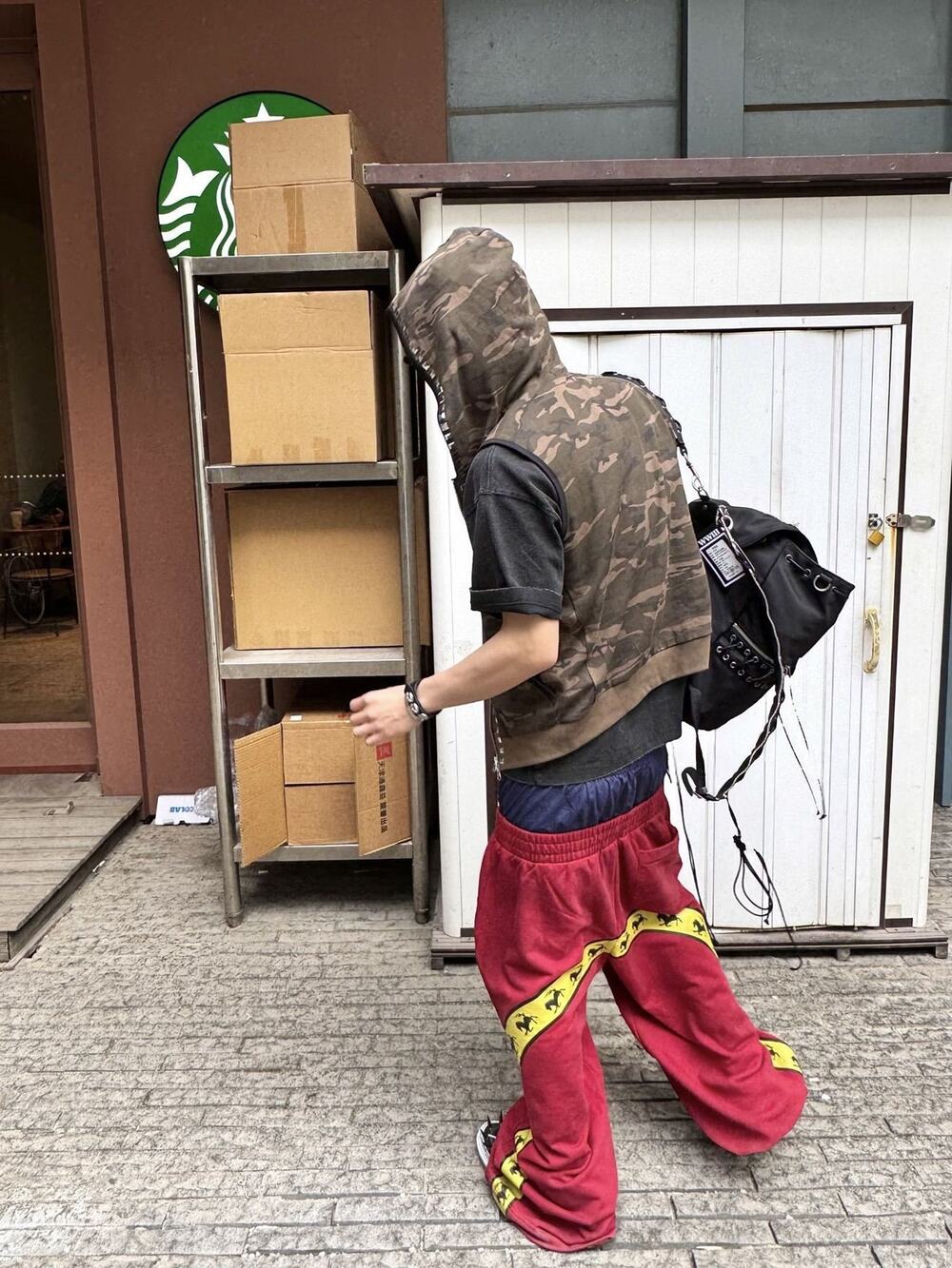 Double Waisted Baggy Sag Sweats Red Blue Yellow Ferrari Graphic Sweatpants